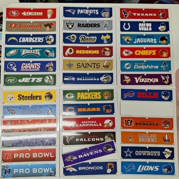 NFL Rush Zone Game Team Replacement 2013 Football AFC NFC Pieces Banners‎ - Picture 1 of 3